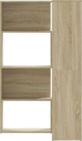 vidaXL Βιβλιοθήκη Γωνιακή 4 Επ. Sonoma Δρυς 85x85x140 εκ Επεξ. Ξύλο