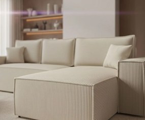 Γωνιακός καναπές Malaga mini I-Ekrou-Δεξιά