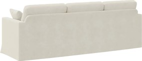 vidaXL Καναπές Κρεμ 228 x 78 x 80 εκ Βελούδο