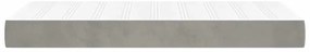 vidaXL Στρώμα με Pocket Springs Ανοιχτό Γκρι 100x210x20 εκ. Βελούδινο