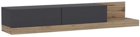 Έπιπλο Tηλεόρασης Major 382NRC1528 180x37x30cm Anthracite-Walnut