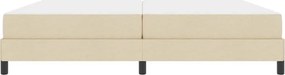 vidaXL Κρεβάτι με ελατήρια με στρώμα Κρεμ 200 x 200 cm ύφασμα