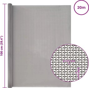 vidaXL Πλέγμα Οθόνης 120 mesh 100 x 2000 cm Ανοξείδωτο Ατσάλι 201