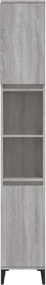 vidaXL Ντουλάπι Μπάνιου Γκρι Sonoma 30x30x190 εκ. Επεξεργασμένο Ξύλο