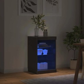 vidaXL Μπουφές με Φώτα LED Μαύρος 41 x 37 x 67 εκ.