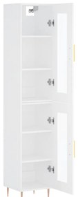 vidaXL Ντουλάπι Λευκό 34,5 x 34 x 180 εκ. από Επεξεργασμένο Ξύλο