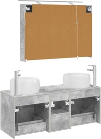 vidaXL Σετ Επίπλων Μπάνιου 4 pcs Γκρι Σκυροδέματος