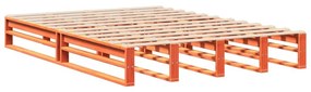 Σκελετός Κρεβ. Χωρίς Στρώμα Καφέ Κεριού 135x190 εκ Μασίφ Πεύκο - Καφέ