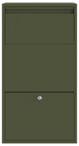 vidaXL Γραμματοκιβώτιο Πακέτων Ελιά 44x22x82 εκ. Χάλυβας