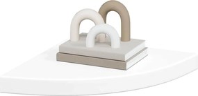 vidaXL Ράφι Γωνίας Πλωτή Λευκή 35x35x3,8 εκ. από MDF