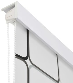 Κουρτίνα Μπάνιου Ρολό Τετράγωνο Σχέδιο 100 x 240 εκ. - Λευκό
