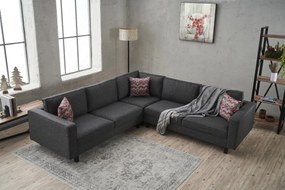 Corner Sofa Kale Linen - Anthracite Anthracite
