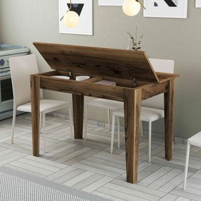 Stewehome Τραπέζι κουζίνας Καρυδιά / Καρυδιά 110x72x75 cm