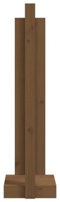 vidaXL Ξυλοθήκη Καφέ μελί 33,5 x 30 x 110 εκ. από Μασίφ Ξύλο Πεύκου