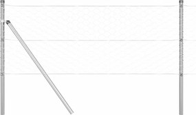 vidaXL Στύλος Περιφράξεων Ασημί 10 x 0,6 m (50 mm πλέγμα) Ατσάλι