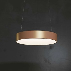 Φωτιστικό Οροφής Noah LED-NOAH-S60-ORO 60W Led Φ60cm 150cm Gold Luce Ambiente Design Αλουμίνιο