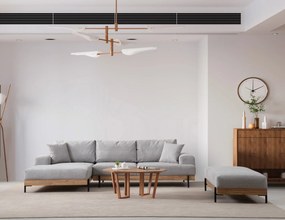 Corner Sofa Eti Oak Left - Grey Grey