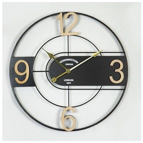 Ρολόι Τοίχου Μεταλλικό Μαύρο-Χρυσό 60x4.5x60cm 753-10037 Estheti 753-10037 Μαύρο-Χρυσό