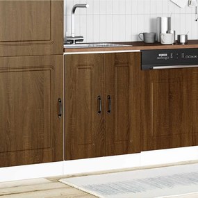 vidaXL Ντουλάπι βάσης νεροχύτη Kalmar Καφέ δρυς 60x46x81,5 εκ.
