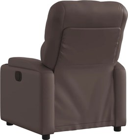 vidaXL Πολυθρόνα Ηλεκτρική Ανακλινόμενη Καφέ Συνθ. Δέρμα
