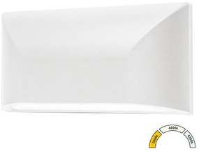 Adeleq Φωτιστικό LED PC Επίτοιχο Οβάλ Μονής Κατεύθυνσης 6W CCT IP65 Λευκό 9-96608