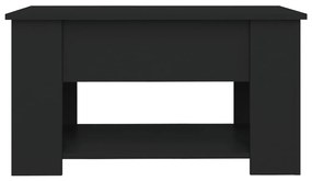 vidaXL Τραπεζάκι Σαλονιού Μαύρο 79 x 49 x 41 εκ. Επεξεργασμένο Ξύλο