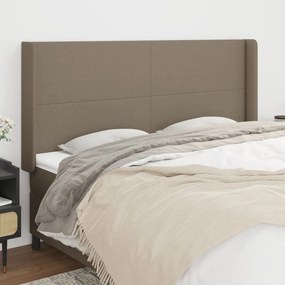 Κεφαλάρι με Πτερύγια Taupe 163x16x118/128 εκ. Υφασμάτινο - Μπεζ-Γκρι