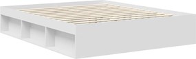 vidaXL Σκελετός Κρεβατιού Λευκό 160 x 200 cm Επεξεργασμένο ξύλο