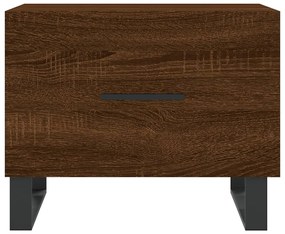 Τραπεζάκια Σαλονιού 2 τεμ Brown Oak 50x50x40 εκ Επεξ. Ξύλο - Καφέ