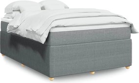 vidaXL Κρεβάτι Boxspring με Στρώμα Αν. Πράσινο 160x200εκ Υφασμάτινο
