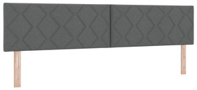 vidaXL Κρεβάτι Box Spring με Στρώμα σε σκούρο γκρι, 200 x 200 εκ.