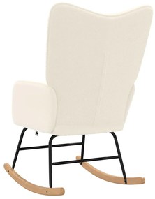 vidaXL Κουνιστή καρέκλα Κρεμ Υφάσματος Sherpa