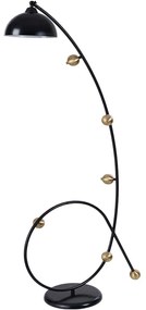Φωτιστικό Δαπέδου 534LUN5608 Φ30x155cm 1xE27 40W Black-Gold Opviq