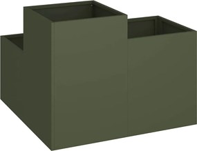 vidaXL Γλάστρα Κήπου Λαδί 80 x 80 x 60 εκ. Ατσάλι