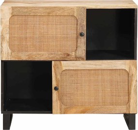 vidaXL Πλαϊνό γραφείο Καφέ 80 x 33 x 75 εκ Στερεό ξύλο μάνγκο
