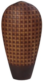 Βάζο Ανάγλυφο Polyresin Καφέ ESPIEL 23x10,5x45,5εκ. FIK374