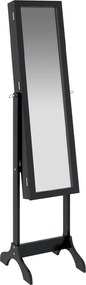 vidaXL Καθρέφτης Επιδαπέδιος Μαύρος 34 x 37 x 146 εκ.
