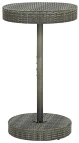 vidaXL Σετ Μπαρ Κήπου 3 Τεμαχίων Γκρι Συνθ. Ρατάν &amp; Μασίφ Ξύλο Ακακίας