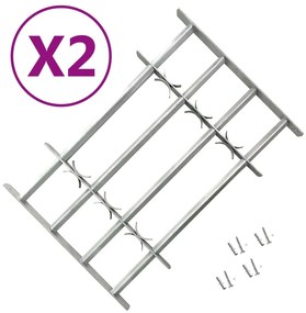 VidaXL Κάγκελα Παραθύρων Ασφαλείας Ρυθμιζόμενα 2 τεμ. 1000-1500 χιλ.