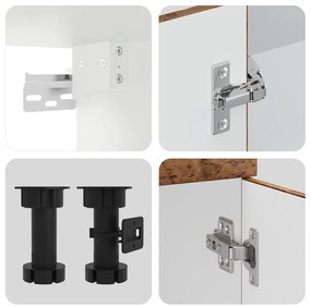 vidaXL Σετ Ντουλάπια Κουζίνας 4 Τεμαχίων Kalmar Επεξεργασμένο Ξύλο