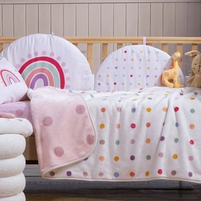 Κουβέρτα Βελουτέ Αγκαλιάς (75x100) Nef-Nef Homeware Baby Dots Pink