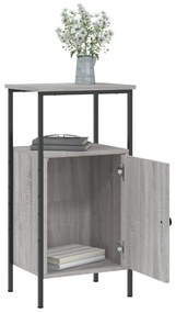 vidaXL Κομοδίνα 2 τεμ. Γκρι Sonoma 41 x 31 x 80 εκ. από Επεξεργ. Ξύλο