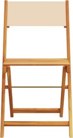 vidaXL Σετ Επίπλων Bistro 3 τεμ. Μπεζ Ύφασμα/Μασίφ Πεύκου