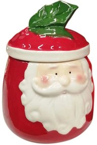 Χριστουγεννιάτικη Μπισκοτιέρα Santa Claus 029.79372 Φ14x19,5cm Red-White