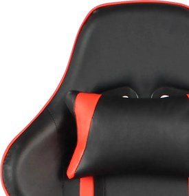 vidaXL Καρέκλα Gaming Περιστρεφόμενη Κόκκινη από PVC