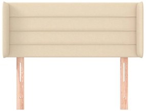 vidaXL Κεφαλάρι με Πτερύγια Κρεμ 83x16x78/88 εκ. Υφασμάτινο