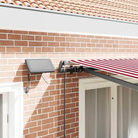vidaXL Αναδιπλούμενη τέντα Κόκκινο και Λευκό 350 x 250 εκ