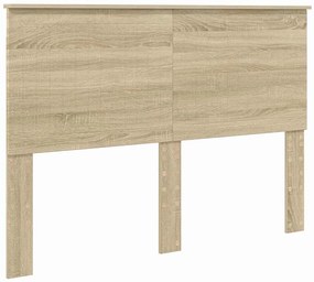 vidaXL Κεφαλάρι με κεφαλάρι Δρύς Sonoma 140 cm Επεξεργασμένο ξύλο