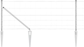 vidaXL Στύλος Περιφράξεων Γαλβανισμένο 50 x 0,8 m Ατσάλι