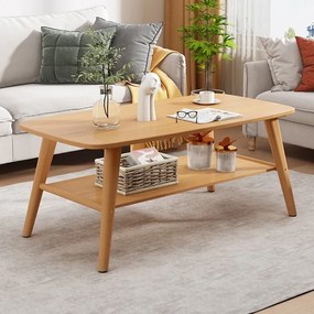 Τραπέζι σαλονιού Komela I mdf σε φυσική απόχρωση 100x48x45cm